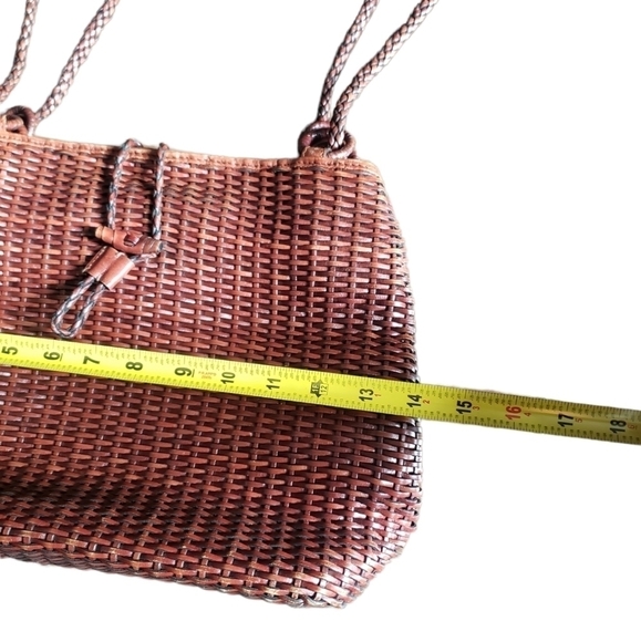 HP. Luna Borsa Genuine Leather Wicker Bag - Picture 15 of 16